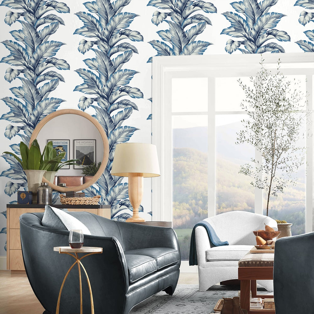 
                  
                    LN40612 palm leaf textured vinyl wallpaper living room from the Coastal Haven collection by Lillian August
                  
                