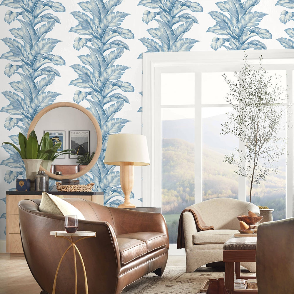 
                  
                    LN40632 palm leaf textured vinyl wallpaper living room from the Coastal Haven collection by Lillian August
                  
                