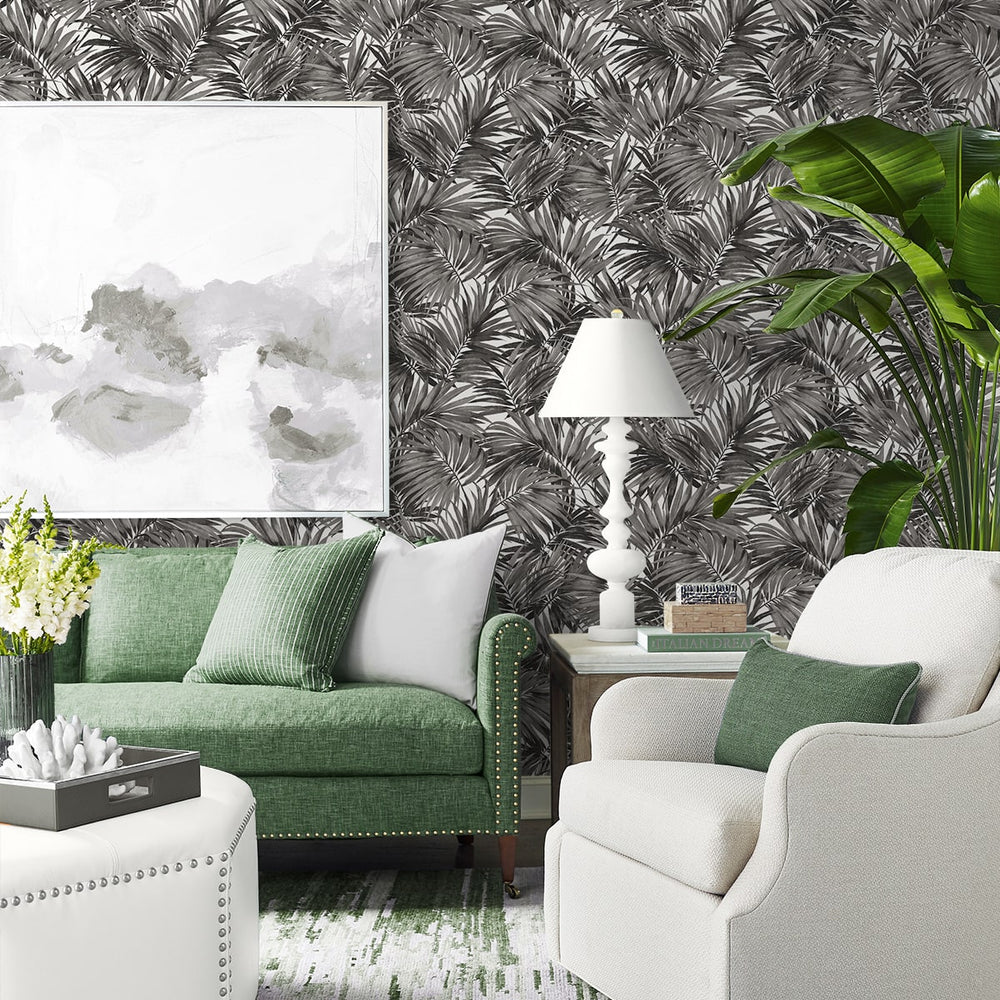 
                  
                    LN40700 tossed palm embossed vinyl wallpaper living room from Lillian August
                  
                