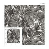 LN40700 tossed palm embossed vinyl wallpaper scale from Lillian August
