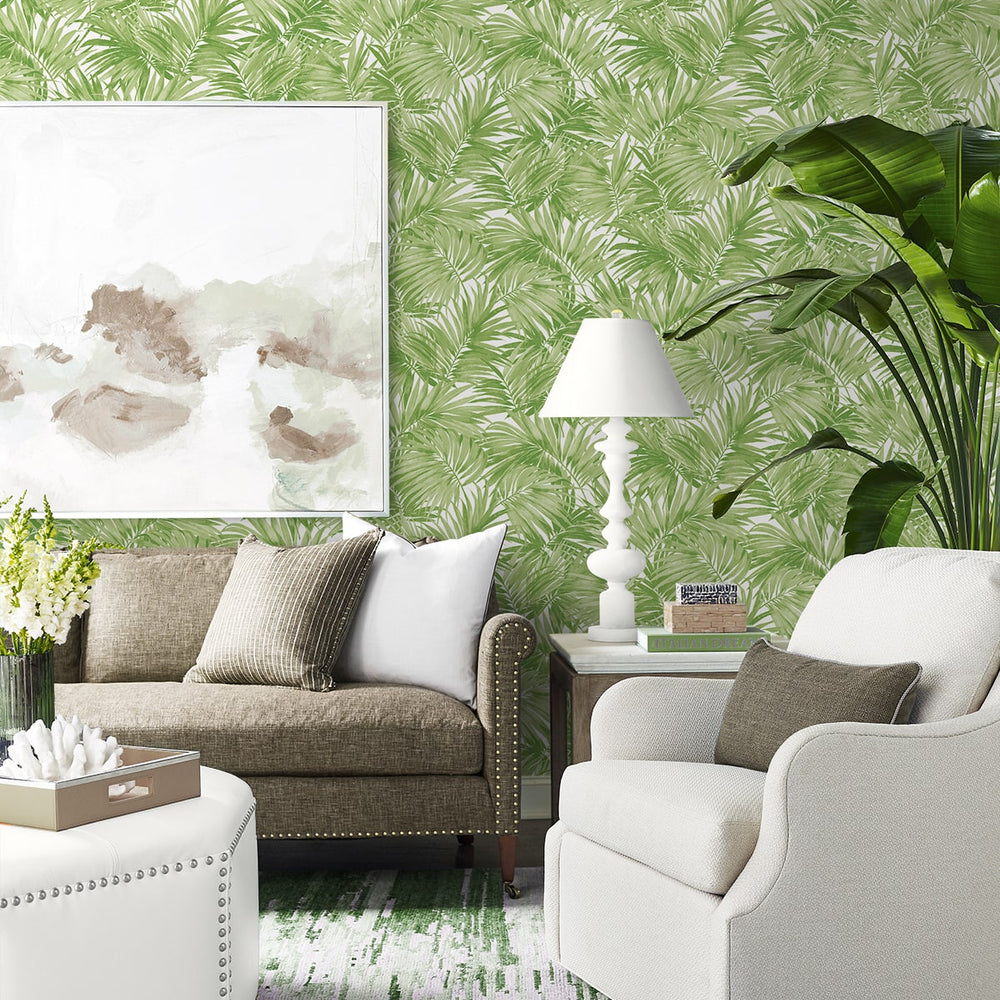 
                  
                    LN40704 tossed palm embossed vinyl wallpaper living room from Lillian August
                  
                