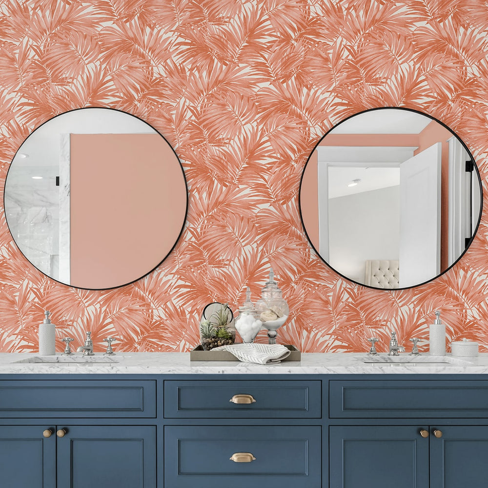 
                  
                    LN40706 tossed palm embossed vinyl wallpaper bathroom  from Lillian August
                  
                