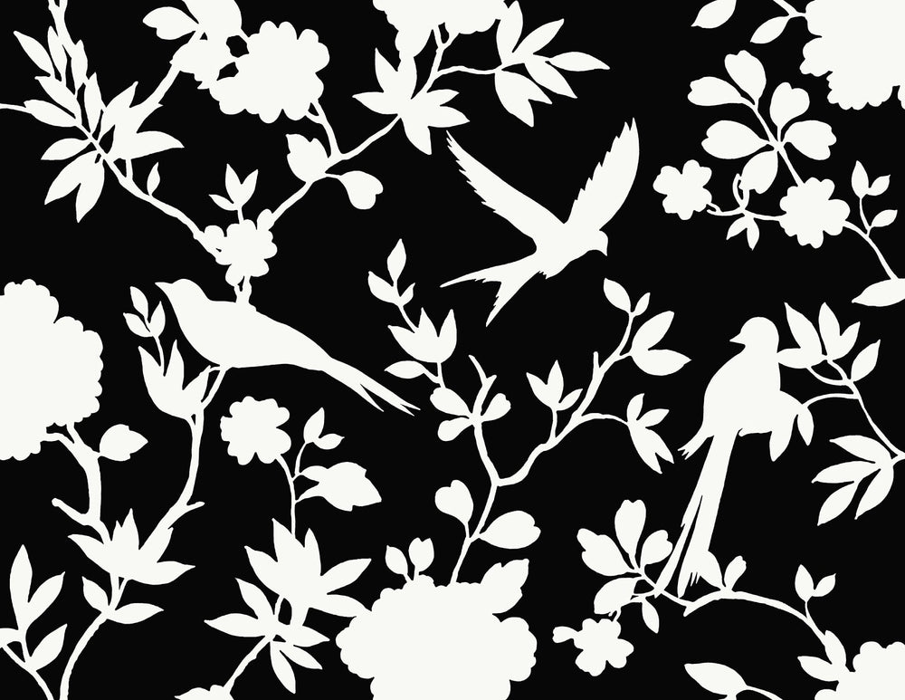 LN40900 bird toile vinyl wallpaper from the Coastal Haven collection by Lillian August
