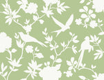 LN40904 bird toile vinyl wallpaper from the Coastal Haven collection by Lillian August