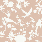 LN40906 bird toile vinyl wallpaper from the Coastal Haven collection by Lillian August