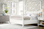 LN40907 bird toile vinyl wallpaper bedroom from the Coastal Haven collection by Lillian August