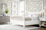 LN40907 bird toile vinyl wallpaper bedroom from the Coastal Haven collection by Lillian August