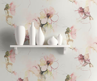 Living with Art Anemone Watercolor Floral Unpasted Wallpaper