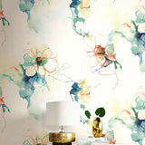 Living with Art Anemone Watercolor Floral Wallpaper