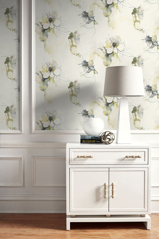 Living with Art Anemone Watercolor Floral Unpasted Wallpaper