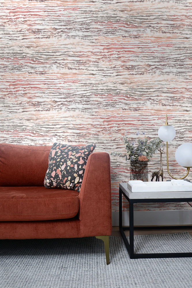 Living with Art Watercolor Waves Abstract Wallpaper