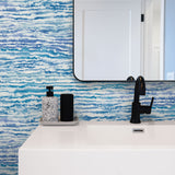 Living with Art Watercolor Waves Abstract Wallpaper