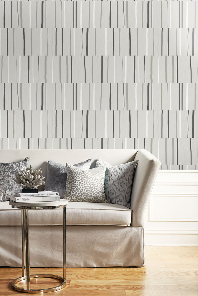 Living with Art Block Lines Striped Wallpaper