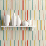 Living with Art Block Lines Striped Wallpaper