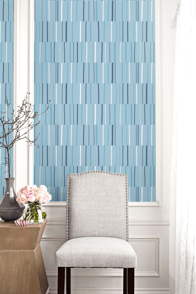 Living with Art Block Lines Striped Wallpaper