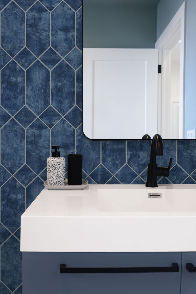 Living with Art Geometric Faux Wallpaper
