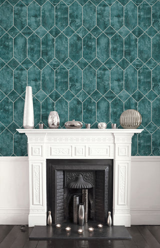 Living with Art Geometric Faux Unpasted Wallpaper