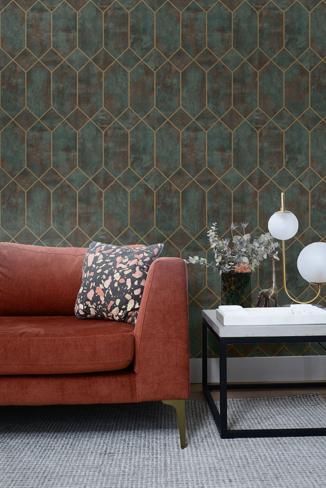 Living with Art Geometric Faux Wallpaper