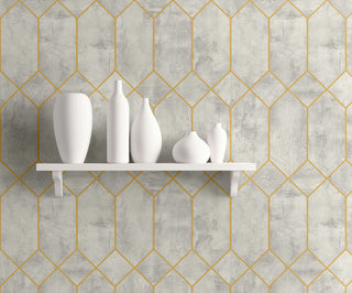 Living with Art Geometric Faux Unpasted Wallpaper