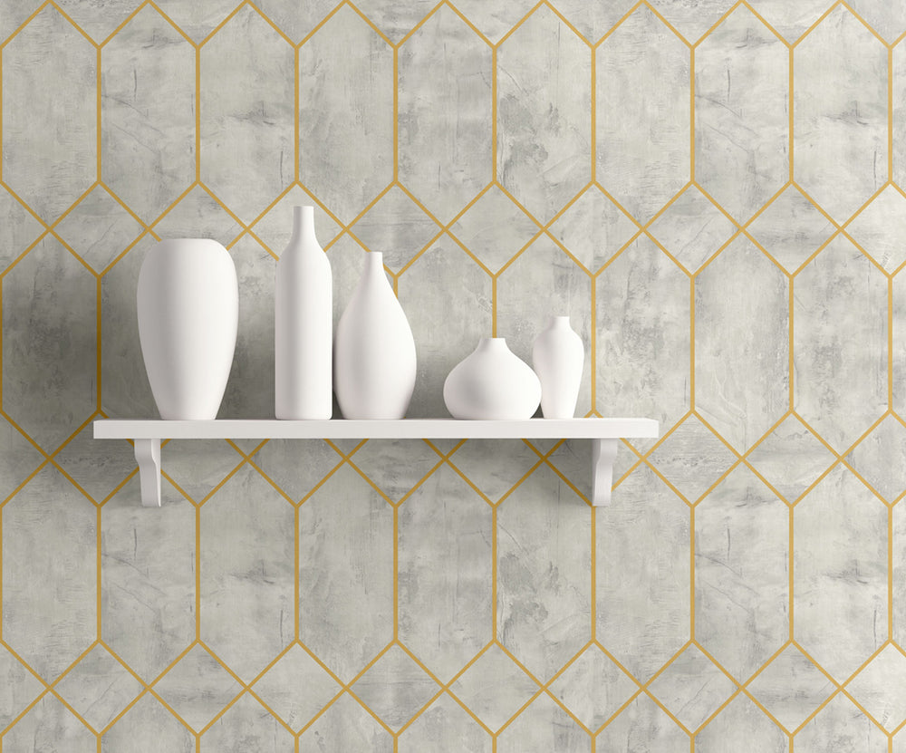 Living with Art Geometric Faux Wallpaper