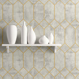 Living with Art Geometric Faux Wallpaper