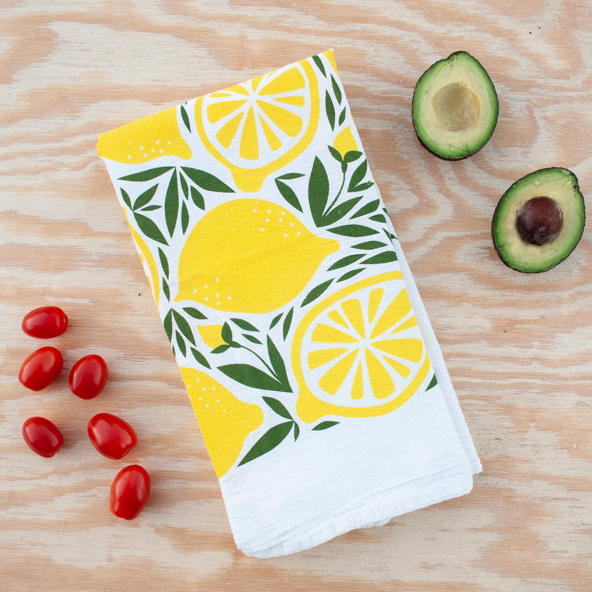 Couleur Nature Fruit Tea Towels (Set of 3) Yellow