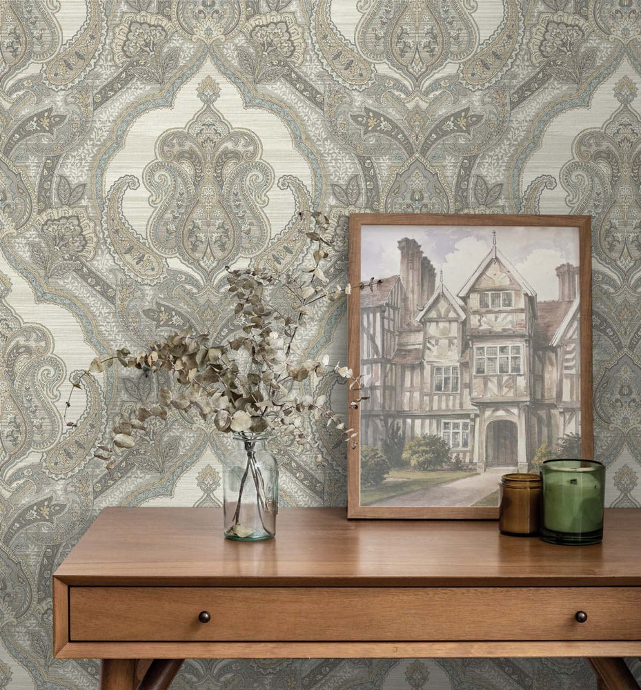 Paisley damask wallpaper decor SD80009AM from Say Decor