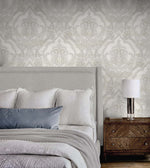 Paisley damask wallpaper bedroom SD81009AM from Say Decor