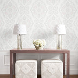 MB30301 pink nautical damask coastal wallpaper decor from the Beach House collection by Seabrook Designs
