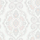 MB30301 pink nautical damask coastal wallpaper from the Beach House collection by Seabrook Designs