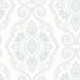 MB30302 blue nautical damask coastal wallpaper from the Beach House collection by Seabrook Designs