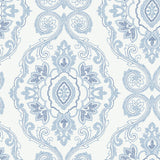 MB30312 blue nautical damask coastal wallpaper from the Beach House collection by Seabrook Designs