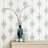 MB30512 sand dollar stripe nautical wallpaper decor from the Beach House collection by Seabrook Designs