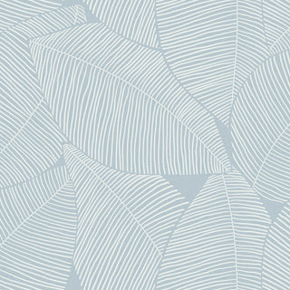MB31302 blue magnolia leaf coastal wallpaper from the Beach House collection by Seabrook Designs