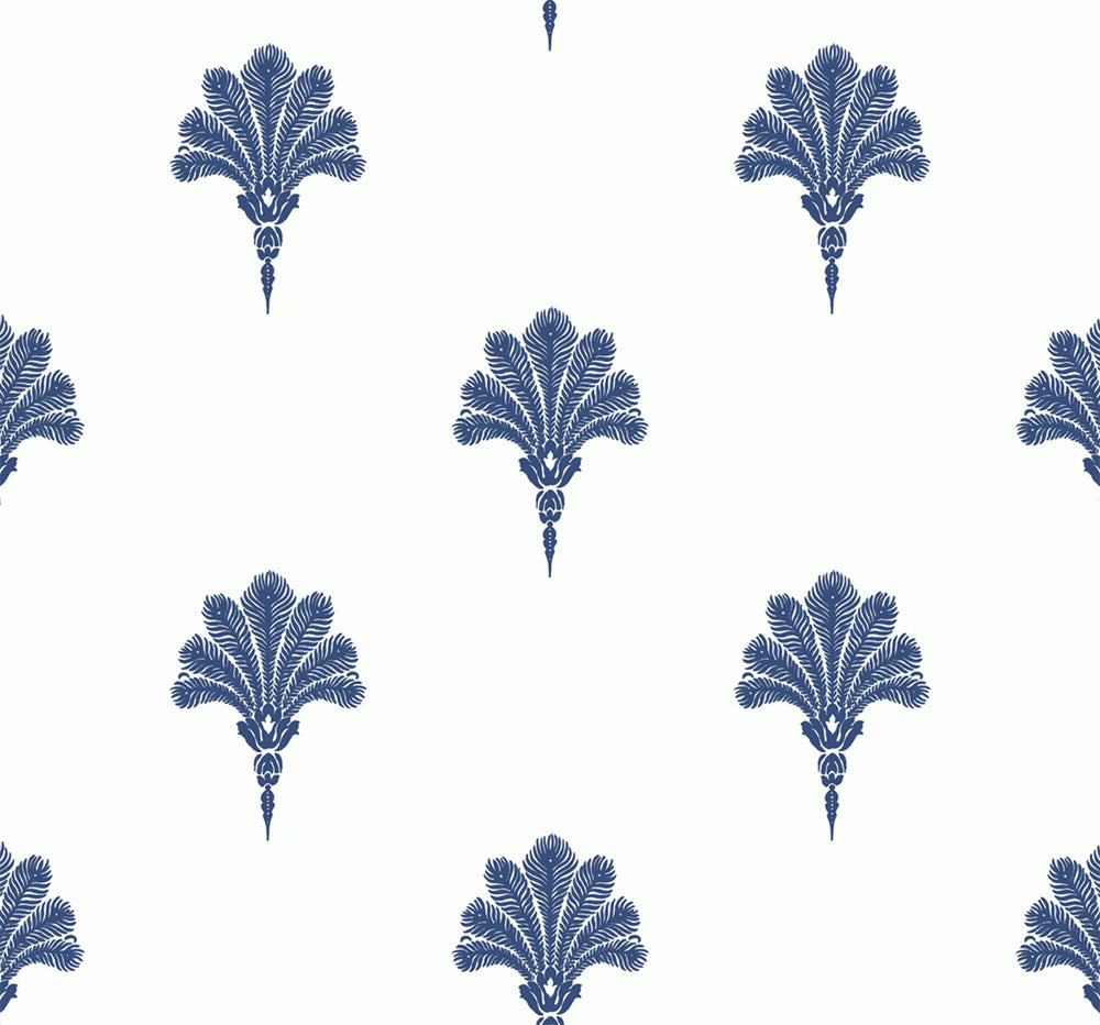 MB31602 blue summer fan coastal wallpaper from the Beach House collection by Seabrook Designs