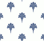 MB31602 blue summer fan coastal wallpaper from the Beach House collection by Seabrook Designs