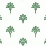 MB31604 green summer fan coastal wallpaper from the Beach House collection by Seabrook Designs