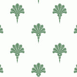 MB31604 green summer fan coastal wallpaper from the Beach House collection by Seabrook Designs