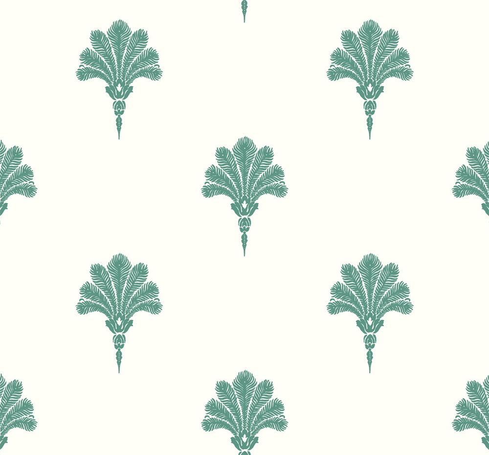 MB31606 teal summer fan coastal wallpaper from the Beach House collection by Seabrook Designs