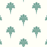 MB31606 teal summer fan coastal wallpaper from the Beach House collection by Seabrook Designs