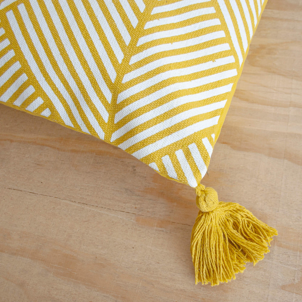 Memphis hand woven throw pillow detail from Say Decor