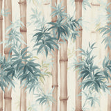 SD10501HN Moso bamboo watercolor botanical wallpaper from Say Decor