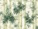 SD40501HN Moso bamboo watercolor botanical wallpaper from Say Decor
