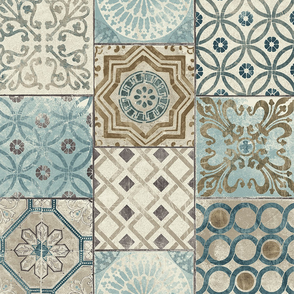 
                  
                    NW30002 peel and stick moroccan tile metallic wallpaper by NextWall
                  
                