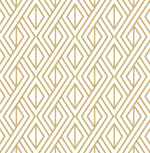 NW30105 peel and stick metallic gold geometric diamond wallpaper by NextWall