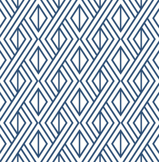 Navy Diamond Geometric Peel and Stick Removable Wallpaper