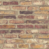 NW30201 peel and stick rustic red brick removable wallpaper by NextWall