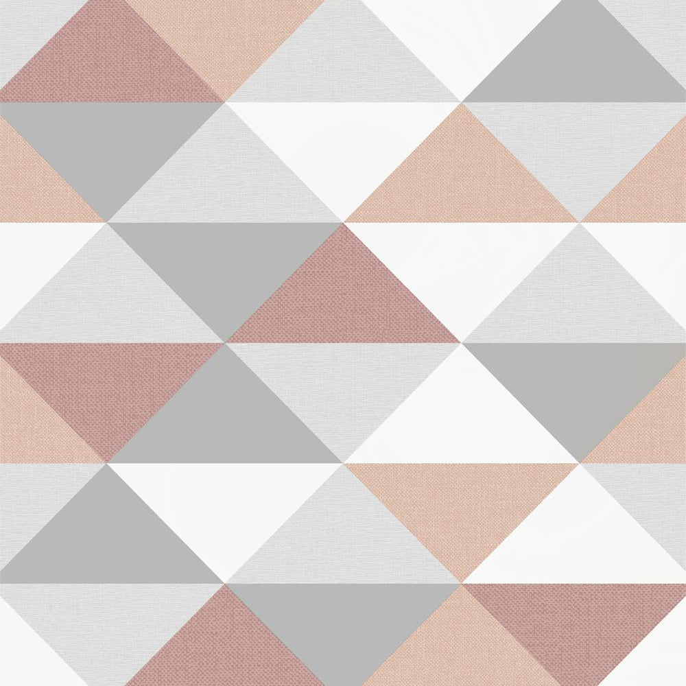 NW31100 peel and stick geometric pink and silver wallpaper by NextWall