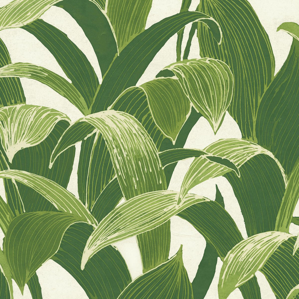 Banana Groves Green Peel and Stick Removable Wallpaper