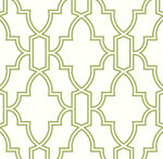 NW31604 peel and stick trellis green and white wallpaper by NextWall